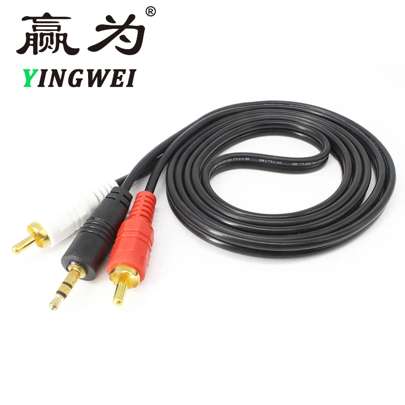 Кабель RCA 2RCA до 3,5 аудиокабель RCA 3,5 мм Jack RCA AUX кабель для DJ усилители сабвуфер аудио микшер домашний кинотеатр DVD