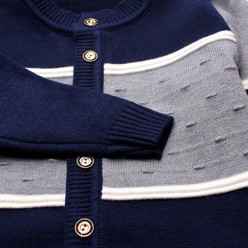 New Boys Sweaters Striped Cotton Top Knitting Infant Clothes Winter Outerwear Boy Warm Cardigan With Buttons Children Clothing (1)