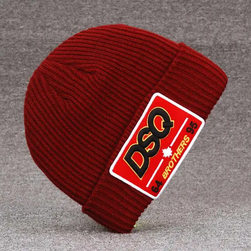 DSQICOND2 мужские и женские лыжные ботинки DSQ значок высокое качество вязаная зимняя шапка лиловая мужская шапка папа шапки шарф шапка