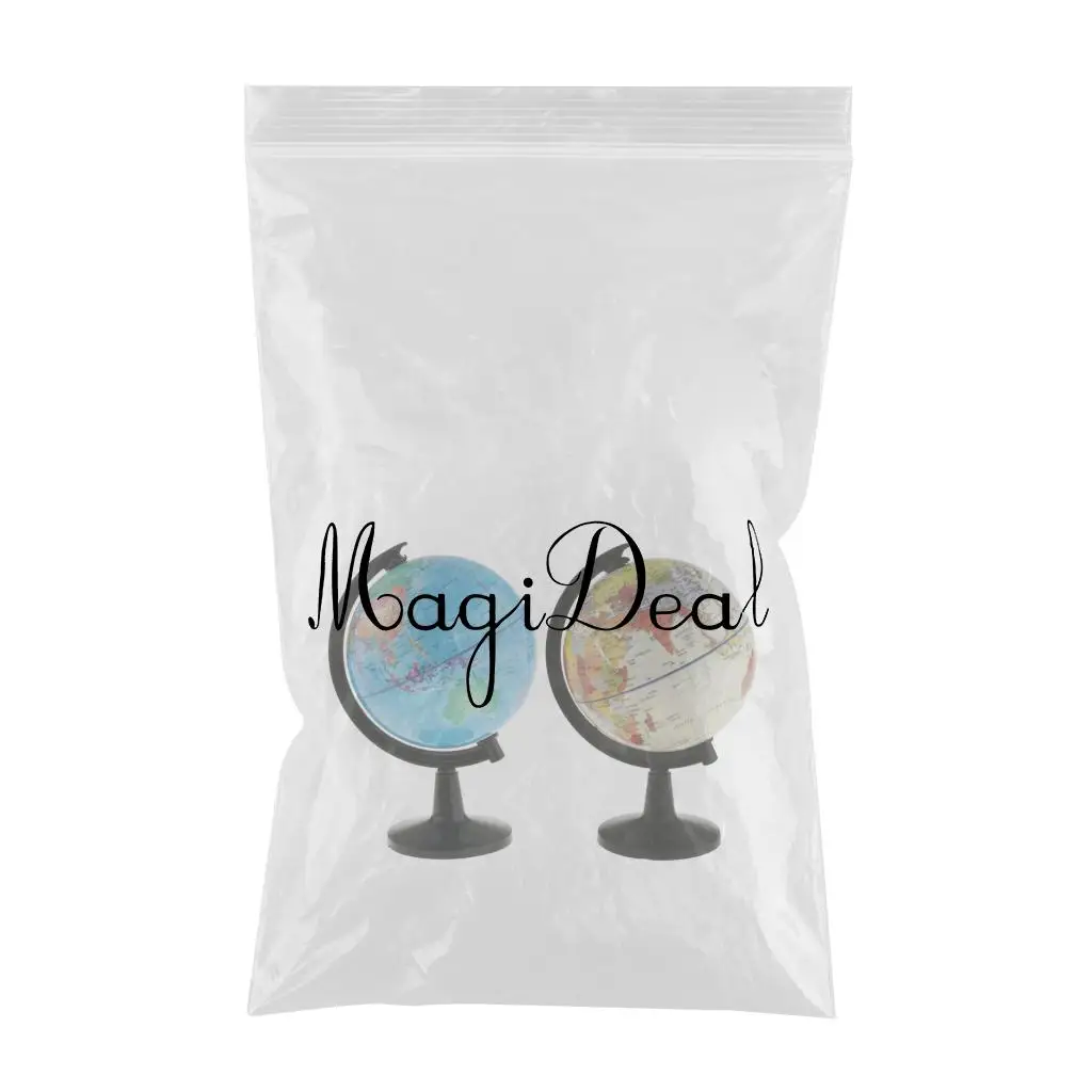2Pcs WORLD GLOBE Rotating Swivel Map Regional Earth Atlas Geography diameter Educational Gift 10.6cm
