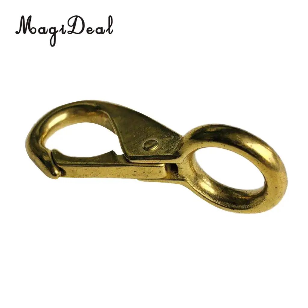 MagiDeal Heavy Duty Pure Brass Fixed Eye Marine Boat Snap Hook Buckle for Fishing Flatable Sail Canoe Kayak Boat Accessories
