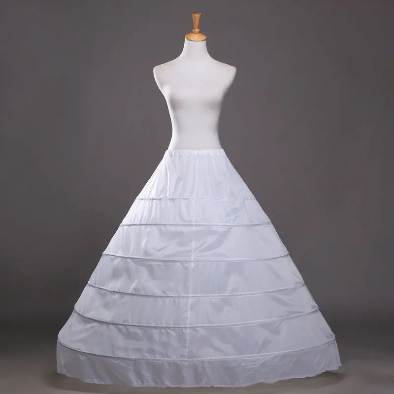 P002 High Quality White 6 Circle font b Wedding b font Dress font b Bridal b