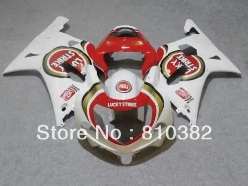 Комплект обтекателей LUCKY STRIKE для GSXR1000 00 01 02 GSXR 1000 GSX-R1000 K2 2000 2001 2002 красные белые