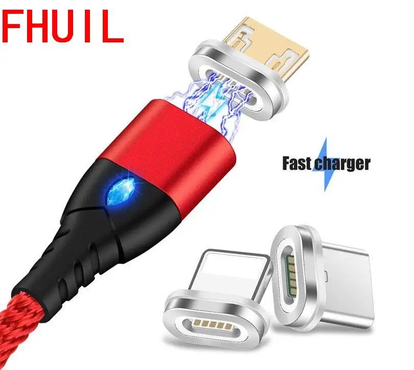 

Magnetic Cable For iPhone Samsung Redmi Note 7 K20 Oneplus 7 Pro Magnet Fast Charging Adapter Micro USB Type C Phone Cables
