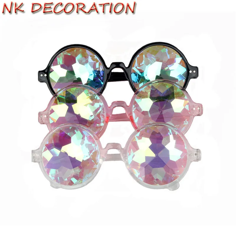 Новые радужные линзы солнцезащитные очки тренд калейдоскоп для женщин и мужчин