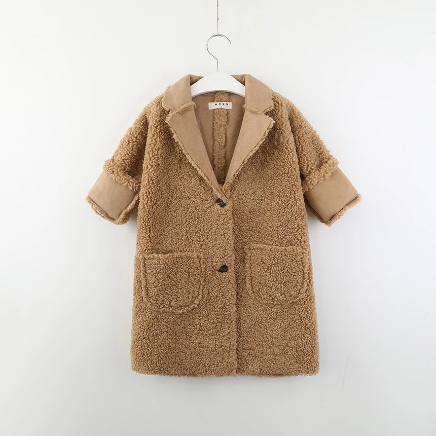 

Boys Girl Winter Faux Suede Leather Long Coat Kids Fashion Outerwear Coat Wholesale Lots Bulk Children Unisex Clothes 2018