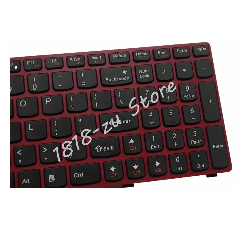  YALUZU US red New English Replace laptop keyboard For Lenovo G580 Z580A G585 Z585 G590 Series noteb