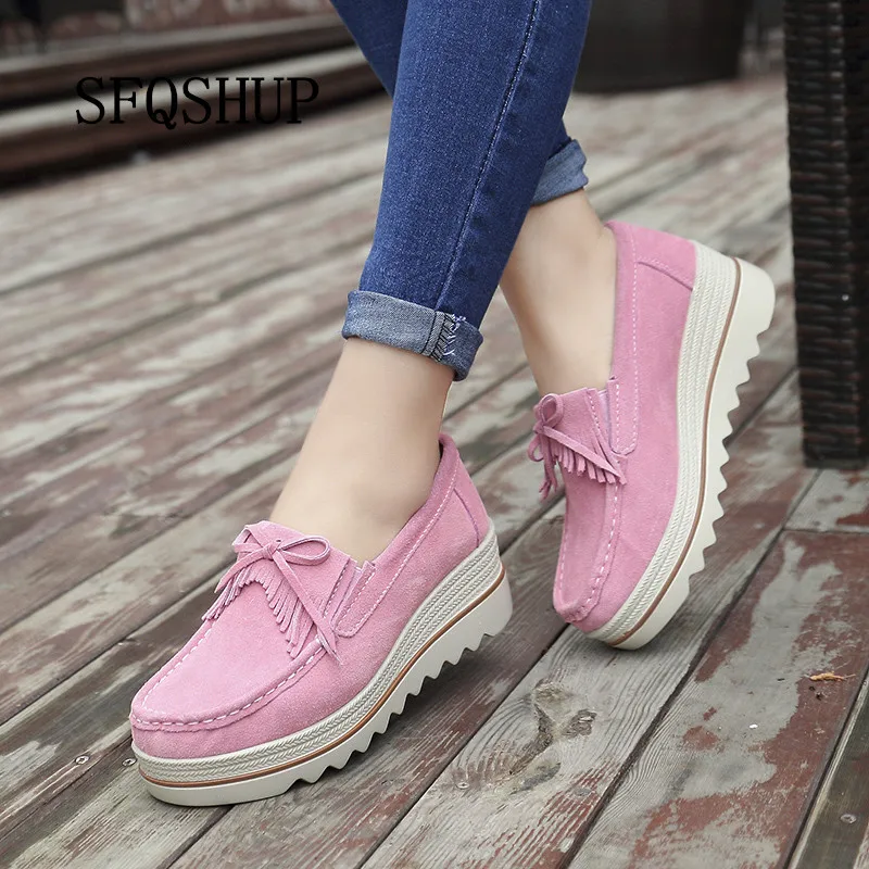 cow platform shoes