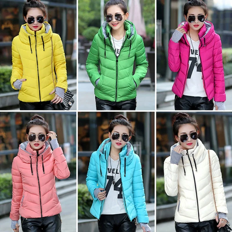 ZOGAA 2019 New Parkas Basic Jackets Female Women Winter Plus size Hooded Coats Cotton Winter Jackets Womens Outwear Coat