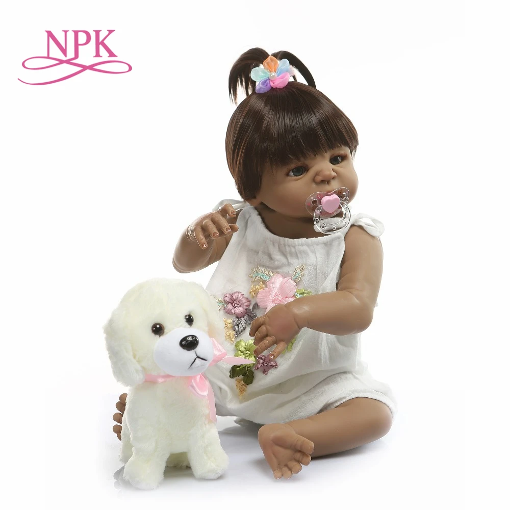 NPK 22 дюйма 56 см Reborn Dolls Baby Girl силиконовые виниловые куклы для всего тела