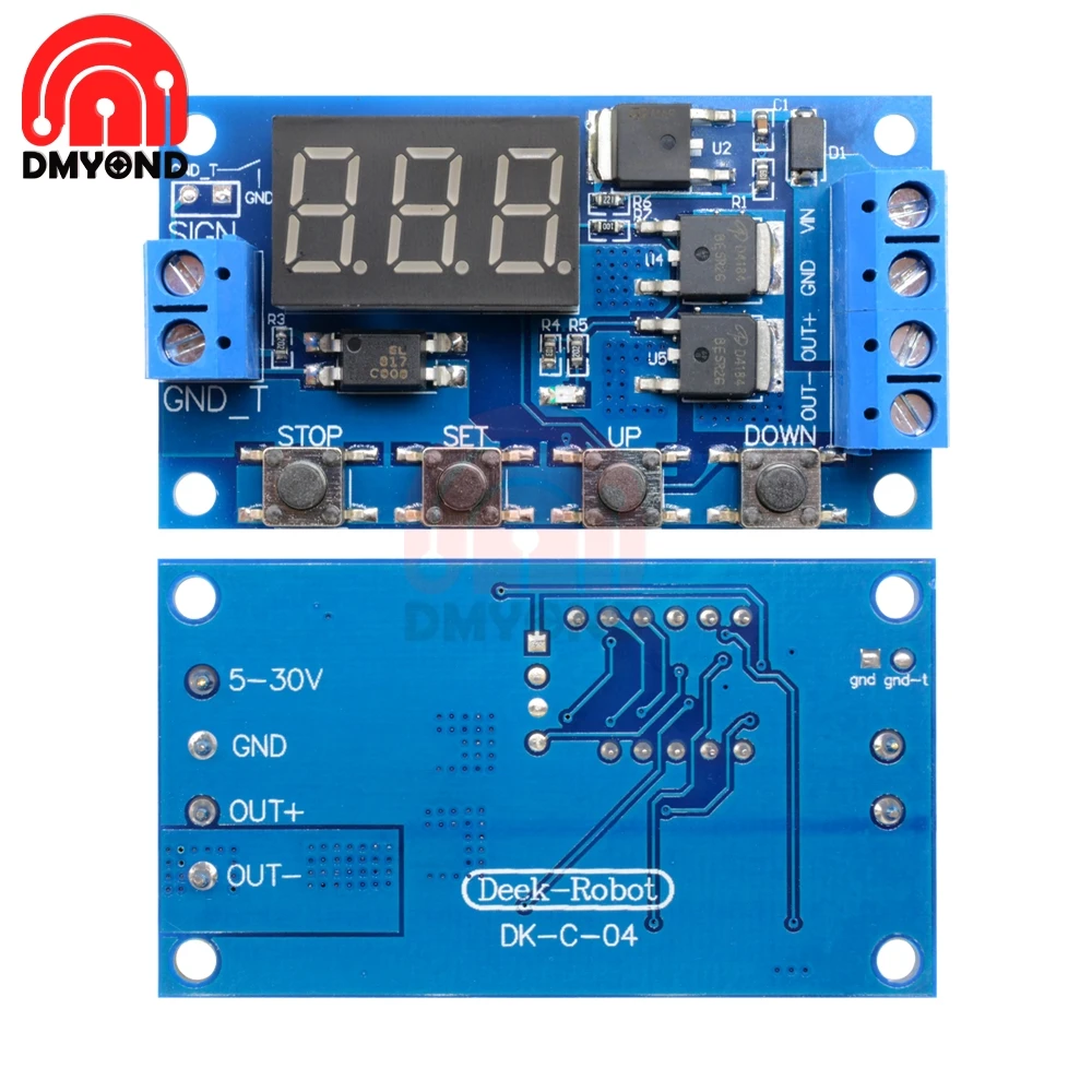 DC 12 В 24 В таймер переключатель задержки печатная плата цикл запуска двойной МОП-трубка управления DC мотор светодиодный светильник Модуль микро насос управления Лер