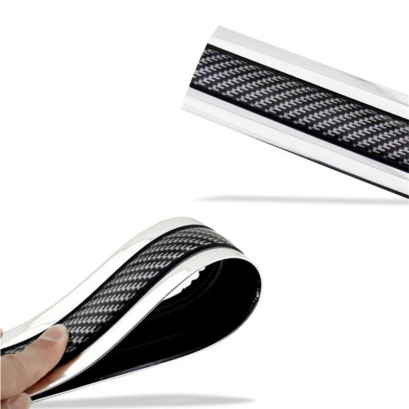 Grill Anti-Scratch Strip Carbon Fiber Look Fender Front rear corner Plate Sill | Автомобили и мотоциклы