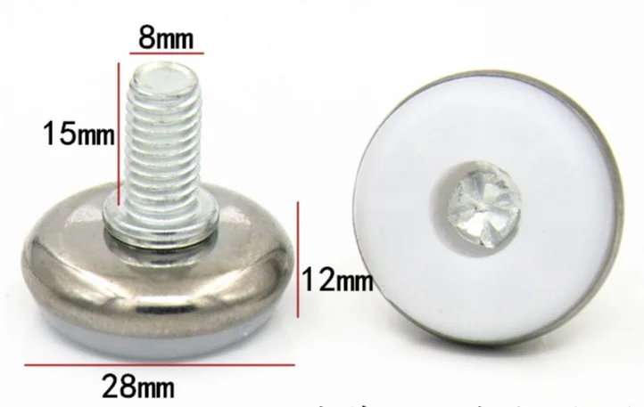 

20pcs/lot 8x28x15mm M8 Micro adjustment foot pad stepping feet nail