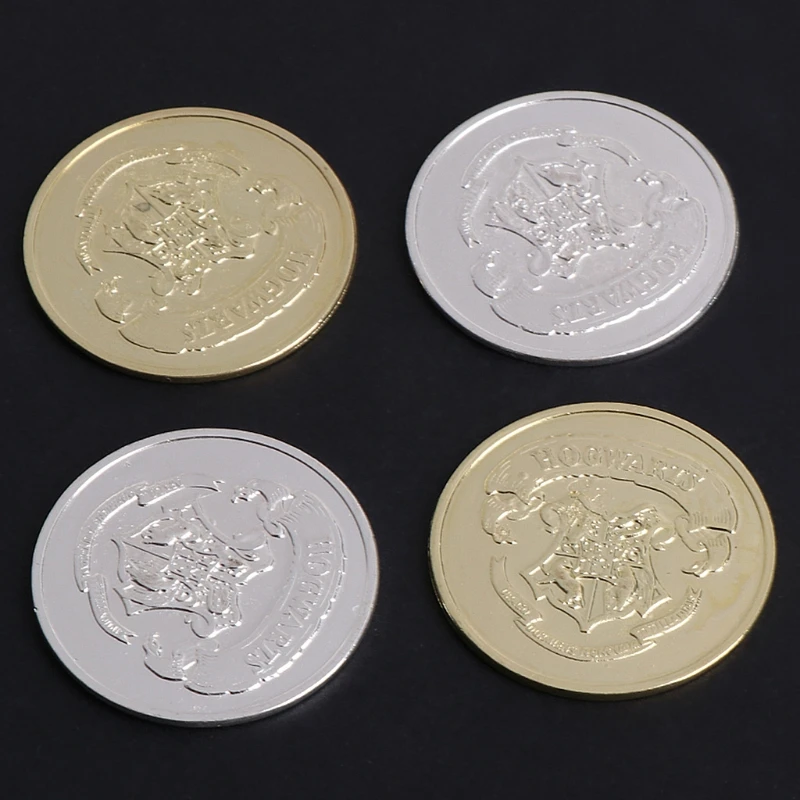 

4pcs/set Harry Potter Hogwarts Commemorative Coin Magic Badge Collection Gift