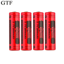 GTF 14500 battery 3.7V 2800mAh Rechargeable Li-ion Battery for LED Flashlight Battery accumulator battery Drop shipping gtf 4pcs 3 7v 14500 2300mah li ion rechargeable battery for led flashlight torch