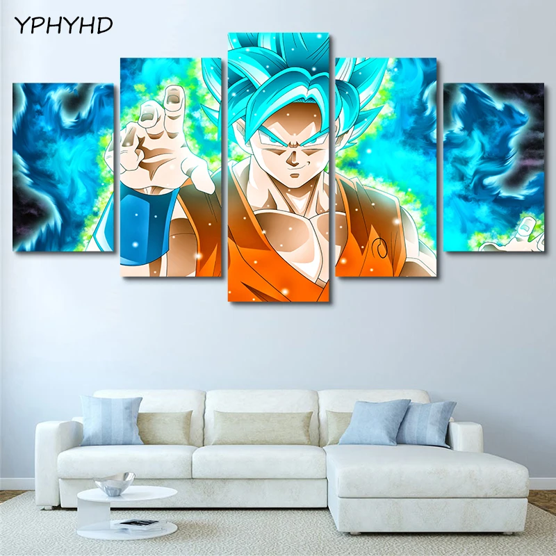 YPHYHD HD Морден настенная Художественная печать 5 шт. Гоку Холст Картина домашнее
