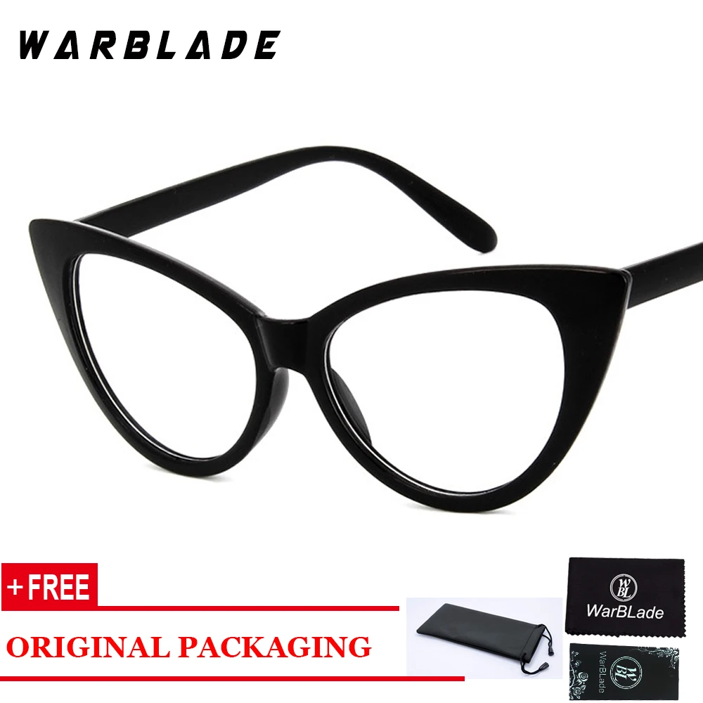 WarBLade Новые оптические очки кошачий глаз женские прозрачные дизайнерские очки винтажная прозрачная оптическая рамка для очков Горячая - Цвет оправы: big