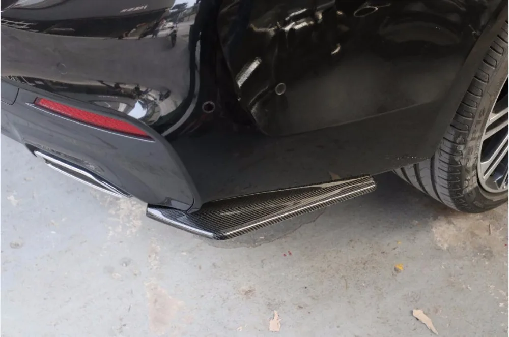 

JIOYNG Carbon Fiber CAR REAR BUMPER SPLITTERS LIP SPOILER SIDE APRONS FITS FOR 18-19 BMW 5 series G30 G38 2018-2019