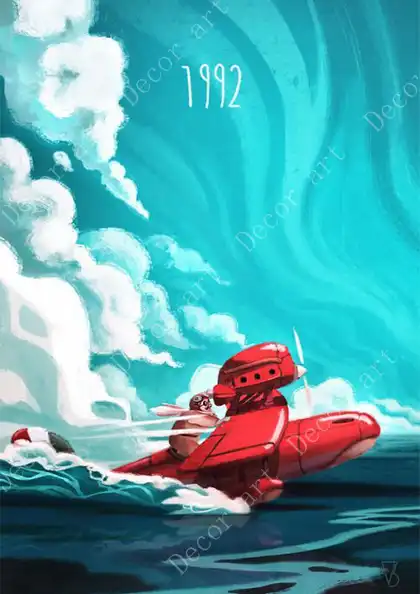 Get Hayao Miyazaki Cartoon Anime Kurenai No Buta Porco Rosso Canvas For iPhone Free Get Wallpaper Hayao Miyazaki Cartoon Anime Kurenai No Buta Porco Rosso Canvas For Android Free