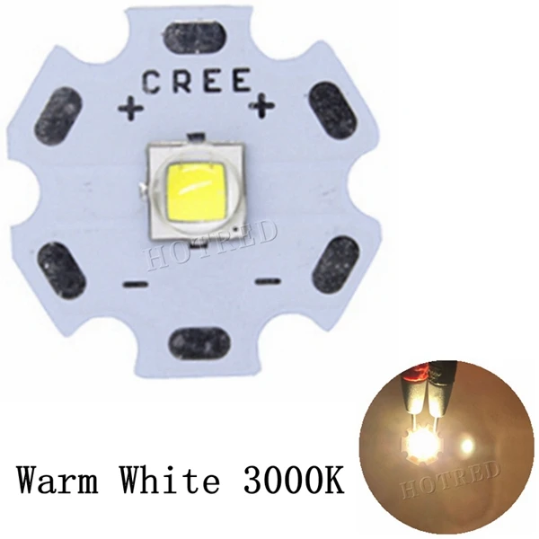 1 шт. CREE XML2 светодиодный XM-L2 диод T6 U2 10 Вт белый Нейтральный Теплый белый фонарик чип лампы Красный Зеленый Синий УФ высокой мощности Светодиодный излучатель - Испускаемый цвет: Warm White 3000K