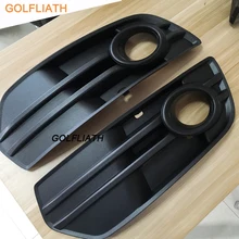 GOLFLIATH Una Coppia Paraurti anteriore Griglie Per Il 2009 2010 2011 Audi Q5 ABS Plastica nero opaco Copertura Della Lampada Della Nebbia Grille