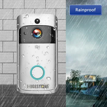 

Higestone HD 720P Wiireles Smart Video Doorbell Camera Two Way Audio Mobile APP Remote Control iOS Android Battery Home Security
