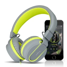 kanen i35 colorful fashion headsets with microphone PC wired hifi bass stereo headphone for cell phone foldable earphone