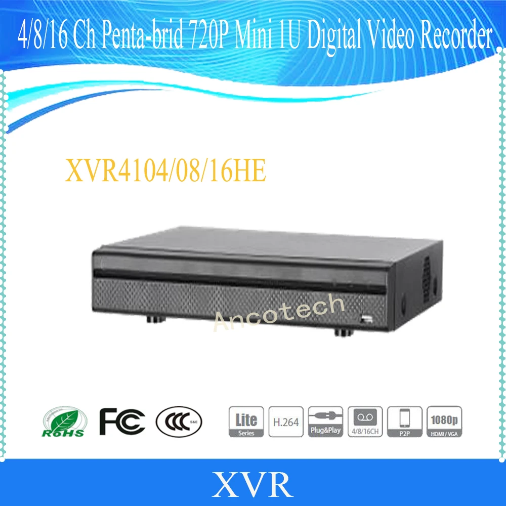 

DAHUA NEW Product 4/8/16 Channel Penta-brid 720P Mini 1U Digital Video Recorder Without Logo XVR4104HE/XVR4108HE/XVR4116HE