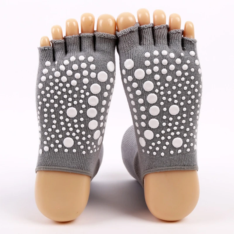 

Exposed toe lady yoga socks hollow tube sweat breathable cotton socks high quality Japan and South Korea women yoga socks