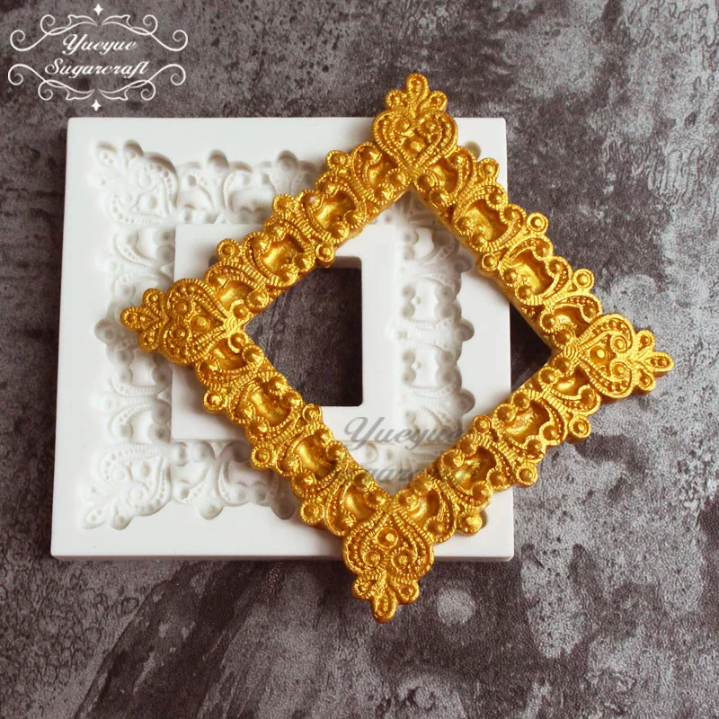 

Yueyue Sugarcraft Frame Silicone mold fondant mold cake decorating tools chocolate mold