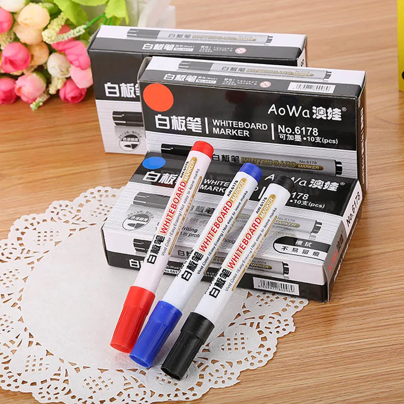 

2 PCS Colored White Board Marker Kawaii Erasable Whiteboard Pen Magnetic White Bord Dry Erase Marker For Drawing School Supplies