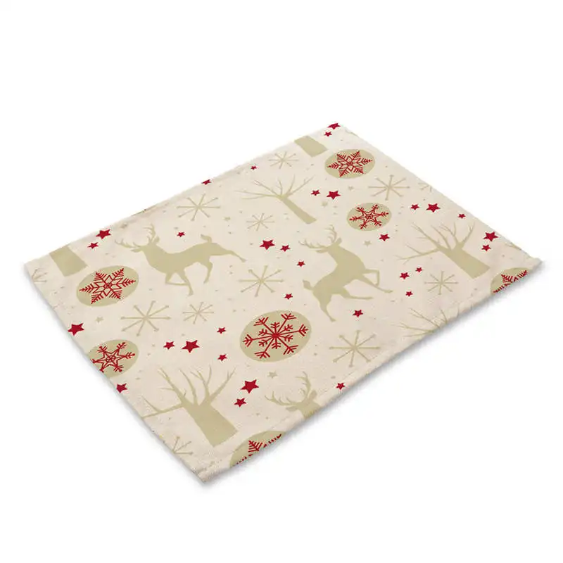 1Pcs Bowl Fork Placemat Mat Decoration Home Party Christmas Dining Table #2n5 (4)