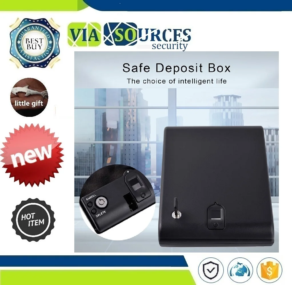 

Protable Security Biometric Fingerprint Box Biometric Fingerprint Safe Box Solid Steel Security Gun Key Valuables Jewelry Box