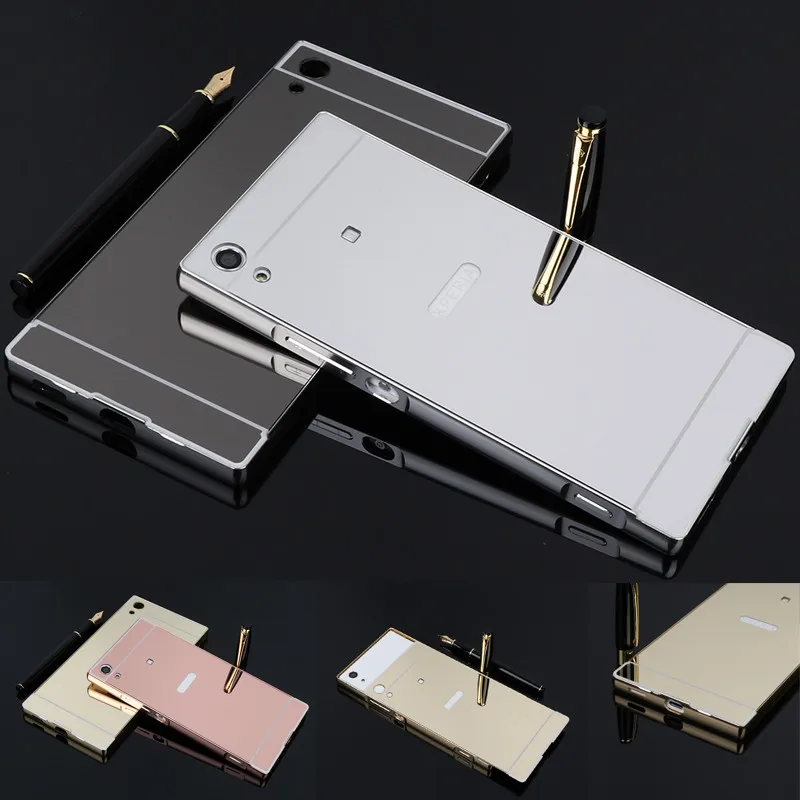 Зеркальный чехол для Sony XA1 G3112 алюминиевый металлический корпус с зеркалом