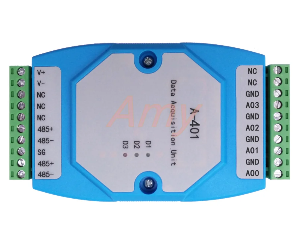 

A-401 4 way RS485 voltage and current analog output module intelligent monitor remote control terminal