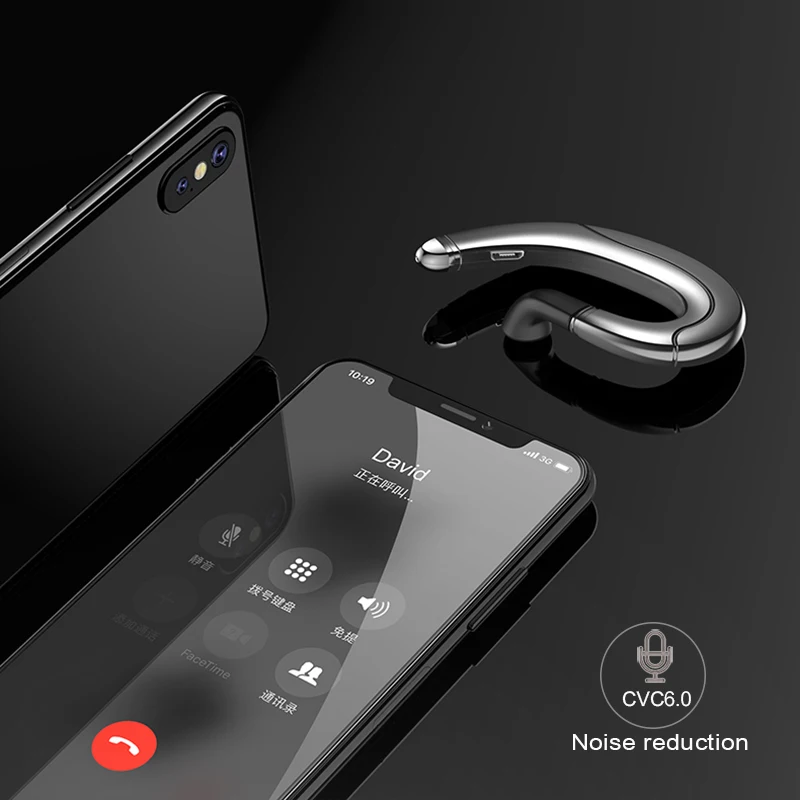 Wireless Bluetooth Bone Conduction Earphone Sports Earbuds Ear Hook Headphones With Mic For iPhone 7 8 X Xiaomi 8 Huawei Headset