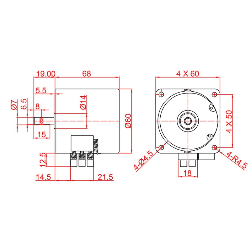 68KTYZ 68-KTYZ 28W AC 220V постоянный магнит синхронный мотор-редуктор