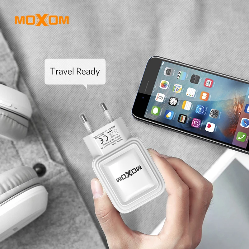 MOXOM USB зарядное устройство для iPhone X 8 7 iPad настенное Samsung S9 Xiaomi Huawei мобильный