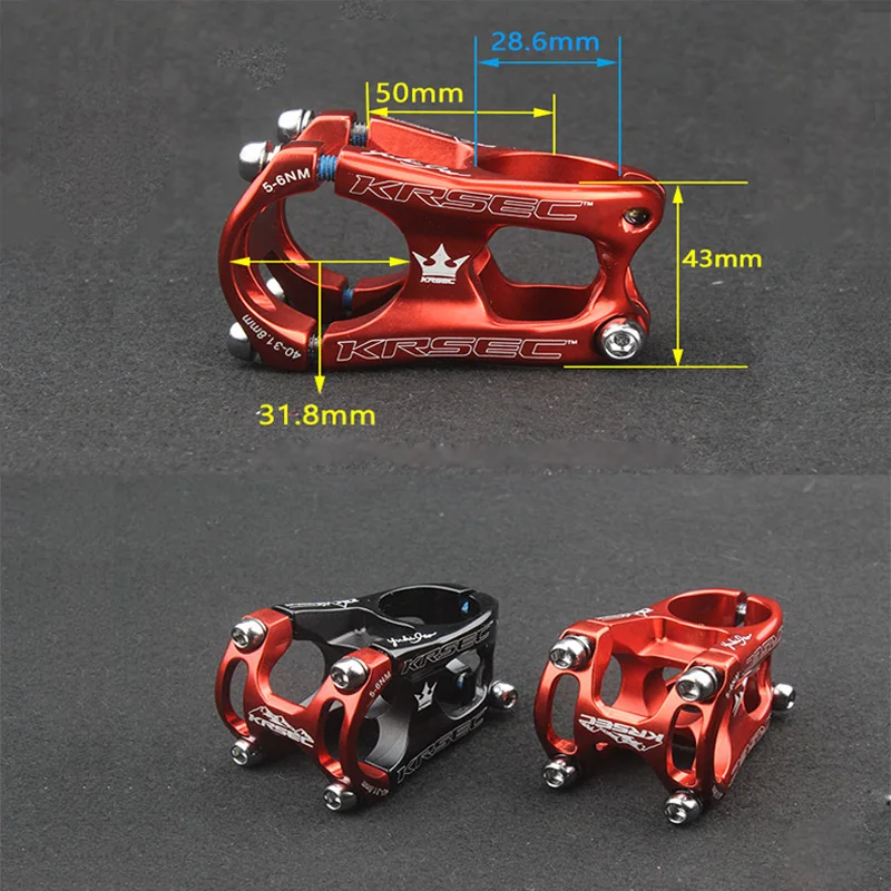 Colorful 31.8mm Aluminum Alloy Bicycle Stem Downhill CNC milled Bike