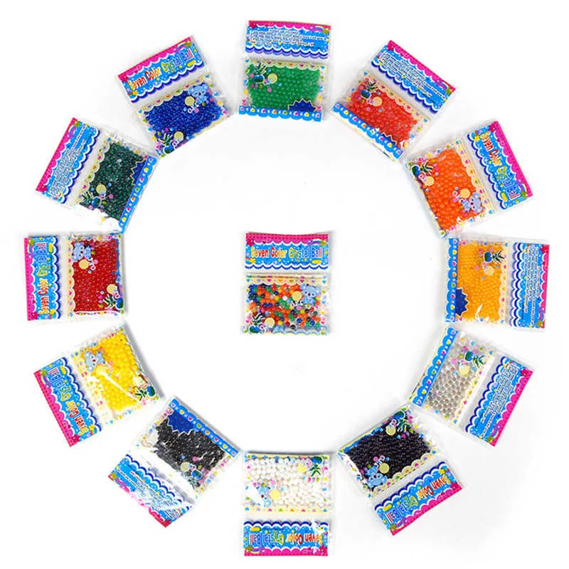 

10bags 1000pcs Multicolors Plant Flower Jelly Crystal Soil Mud Water Pearls Vase Soil Gel Beads Balls Bead Wedding Decoration