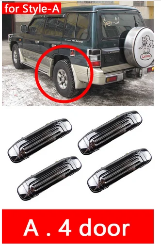 Chrome дверные ручки для Mitsubishi Pajero 2 Интимные аксессуары v31 v32 V33 V43 V44 v45 v46 1991-1999 1996 1998 1992