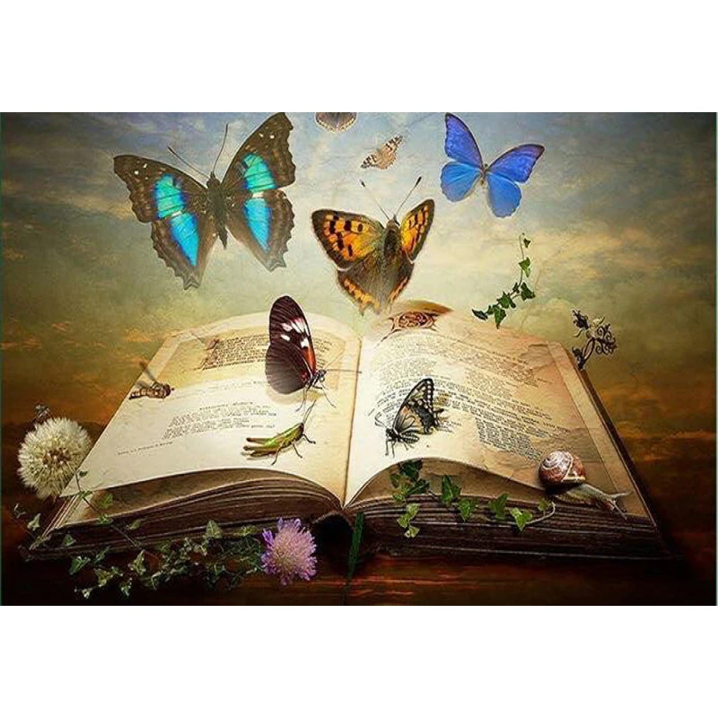 

YIKEE diamond painting The world in the book,diamond cross stitch,large diy diamond painting K888