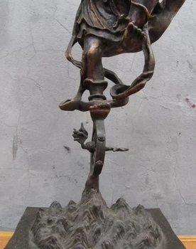 

23"Tibet Buddhism Fane Bronze Eight Arm Hands MAHAKALA Buddha Statue