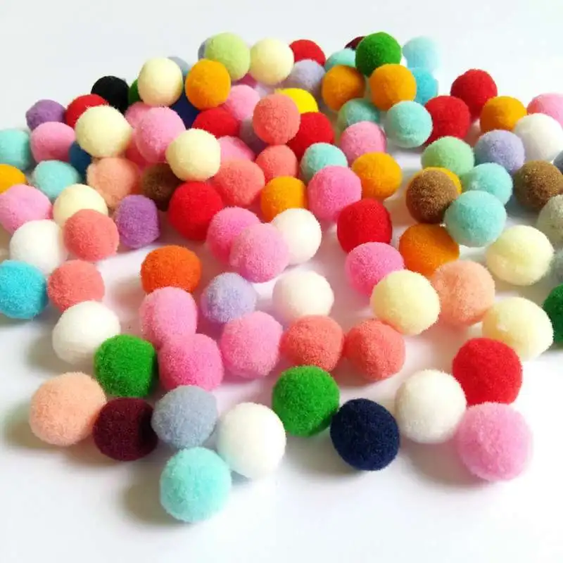 Домашние поделки 10 мм/15 мм/20 мм/25 мм разные цвета в произвольном порядке помпон мягкие помпоны шарики для детские игрушки «сделай сам» Аксессуары