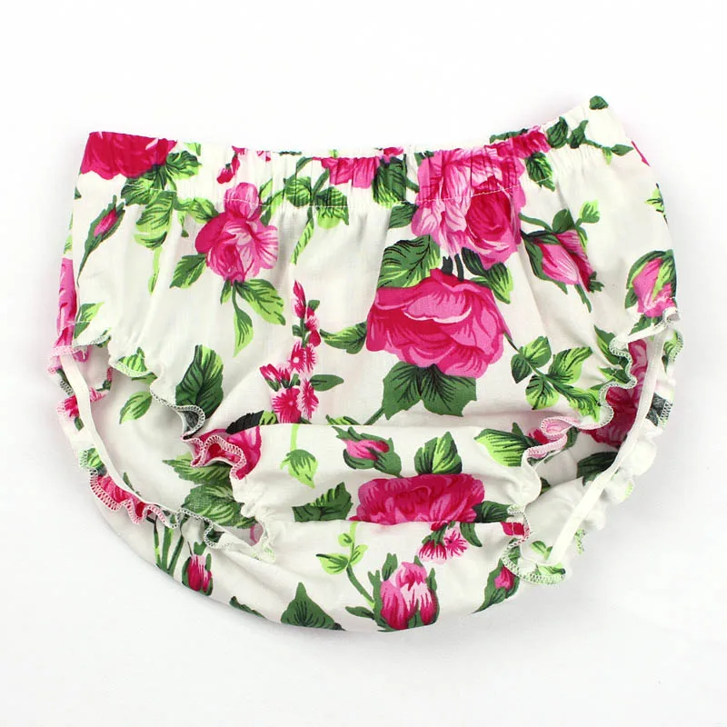 Baby Girls Newborn Cotton Ruffle Bloomers Floral Print Toddler Pant Nappy Cover Boho Children Summer Clothes (7)