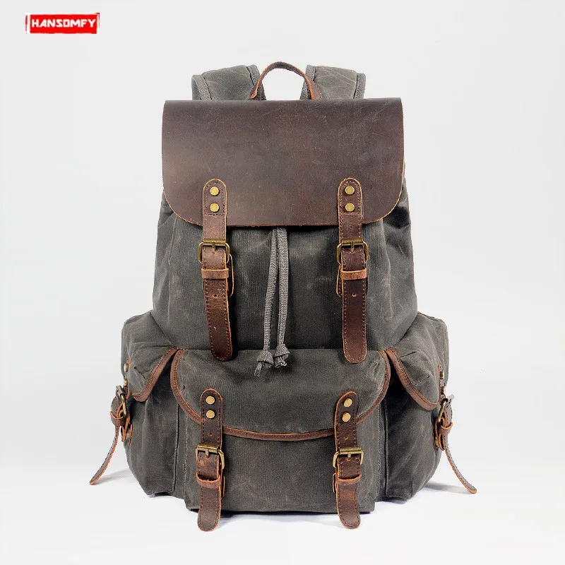 ^*Best Offers Рюкзак мужской, винтажный, из воловьей кожи, водонепроницаемый ^*Best Offers Рюкзак мужской, винтажный, из воловьей кожи, водонепроницаемый