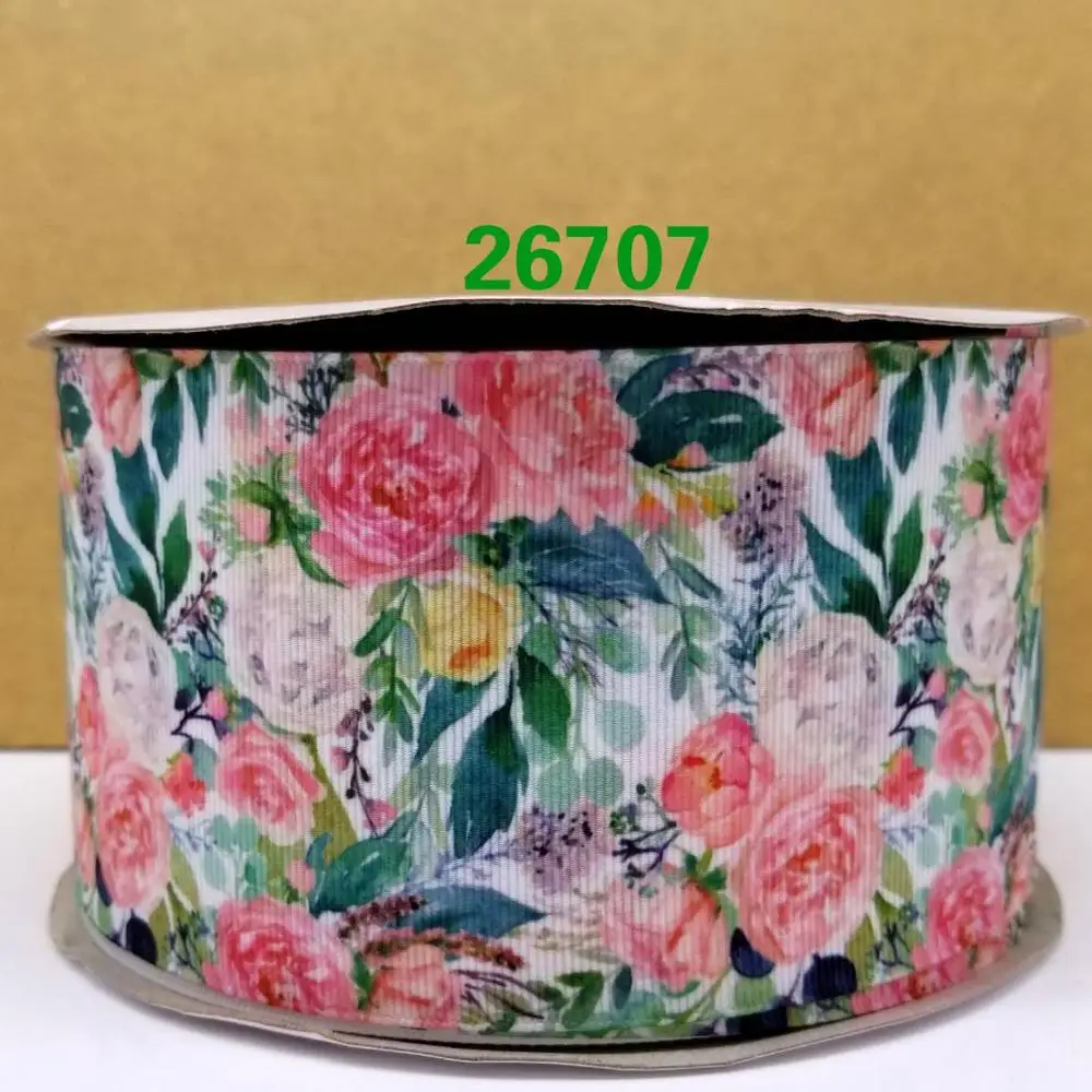 50 ярдов мультфильм напечатанный grosgrain ленты 26708 - Цвет: 26707