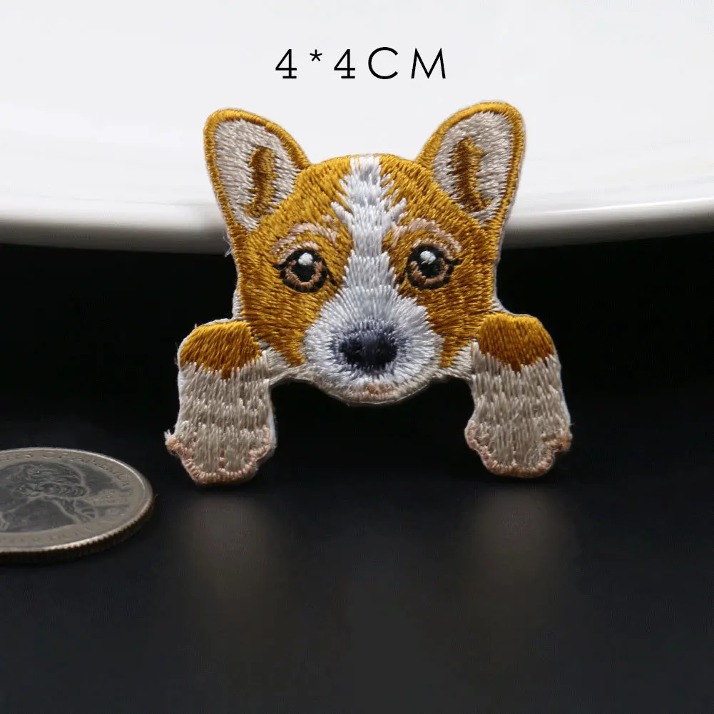 1Pcs New Chihuahua Shiba Dog Husky Patch for Woman Clothing Backpack Decoration Small Applique Iron on Embroidery Patches Badges
