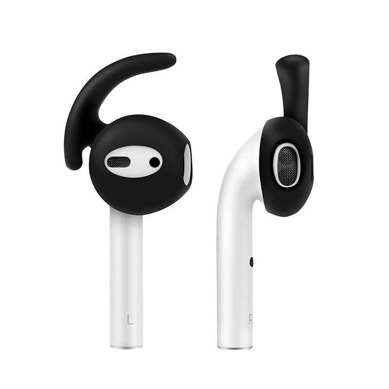 

2 in 1 Earphone Case for EarPods Replacement Soft Silicone Ear Hook Earbuds Tips for Apple AirPods Accessory