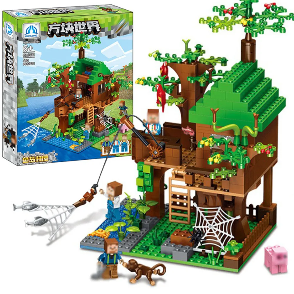 

443pcs Minecrafted Technic Building Blocks Compatible City Dragon Blocks Figures Minecrafted Educational Toys for Children Gift
